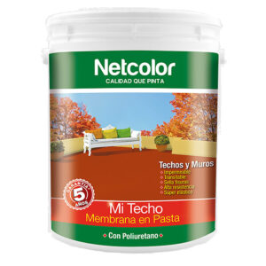 Membrana En Pasta Con Poliuretano Mi Techo Netcolor 20k