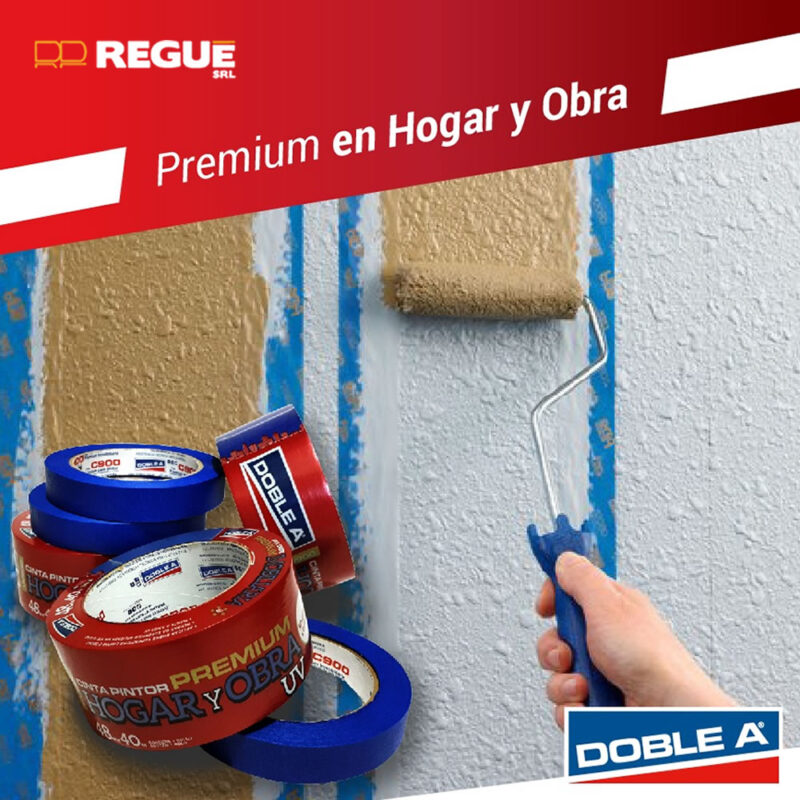 Cinta de Papel para Pintor Enmascarar Azul UV Doble A